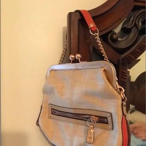 Coach bag with numbers and tags